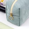 Women's Corduroy Cosmetic Pouch Portable Maleup Handbags Travel Toiletry Storage Bag