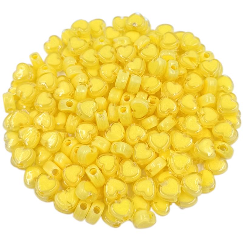 Плетеные бусины для изготовления ювелирных изделий Бусины-разделители в форме сердца DIY Ручная работа 50 шт. 7 мм Сэндвич Красочные прозрачные подвески Акриловые бусины-разделители