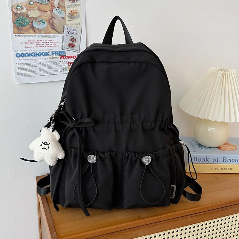 Cute Butterfly Knot School Backpack For Girls With Lightweight Waterproof Nylon For Middle School