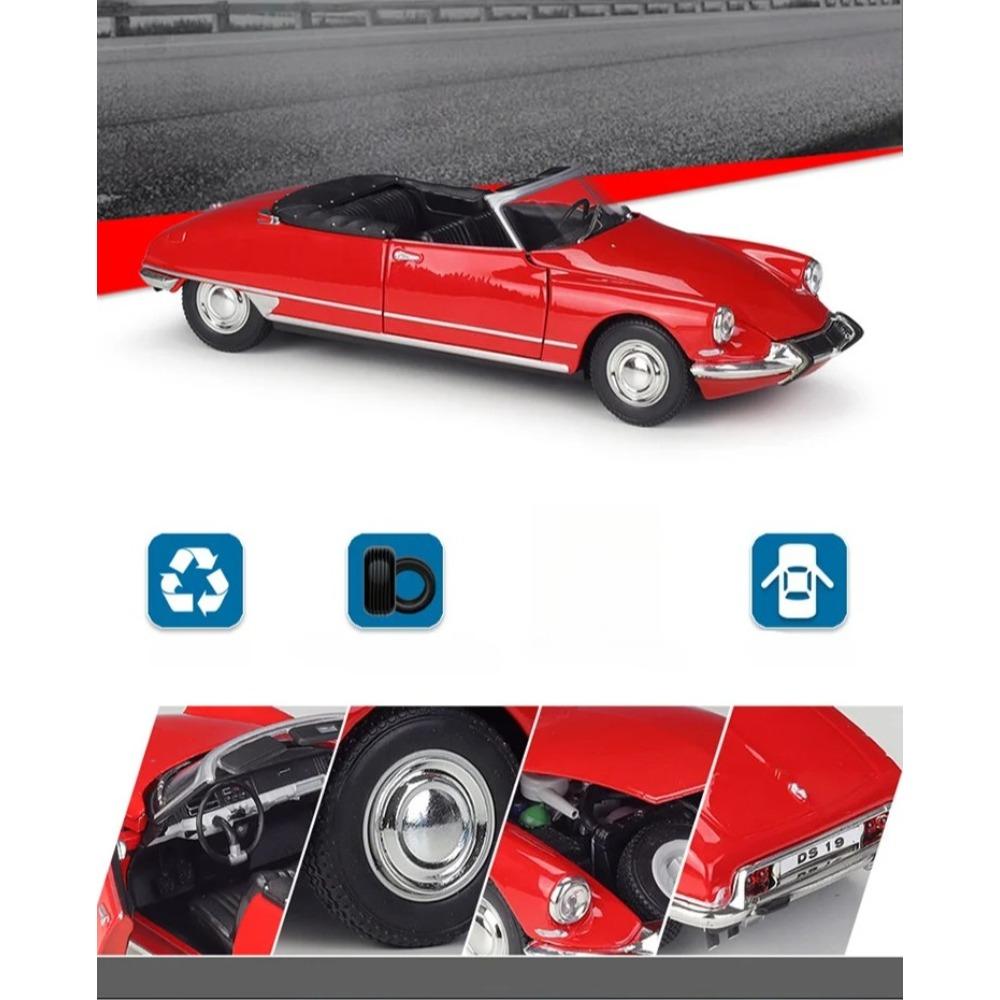 Welly 1/24 Citroen DS19 Кабриолет Сплав Люкси Модель Автомобиля Литьевой Металл Классический Ретро Автомобиль Спортивный Автомобиль Модель Симуляция Подарок для Детей