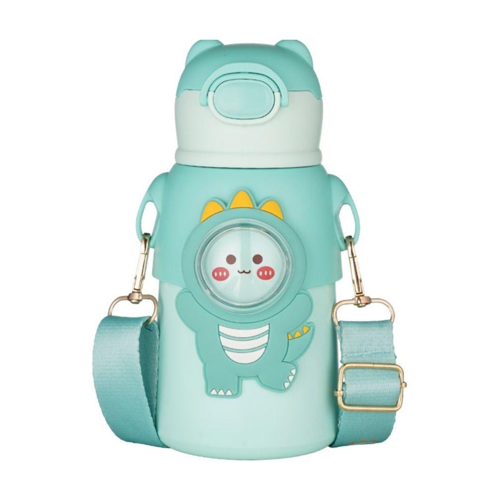 Stainless Steel Kids Vacuum Flask Keeps Cold and Heat 500ML Student Insulated Water Cup Leak Proof Portable Travel Thermal Cup