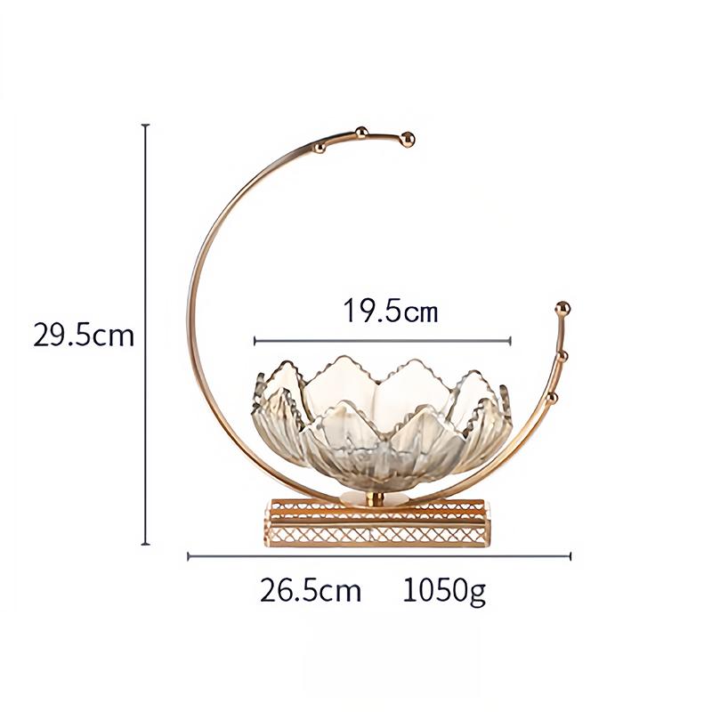 Легкий роскошный стиль европейский креативный металлический стеклянный лунный фруктовый столик гостиная ресторан конфеты фрукты фруктовая корзина украшения