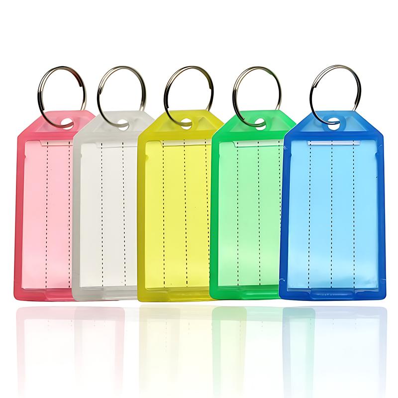 10-100PCS Assorted Multiple Colors Flap Key Tag Plastic Luggage Backpack ID Information Labels Double Sided Marking Keychain ZYF