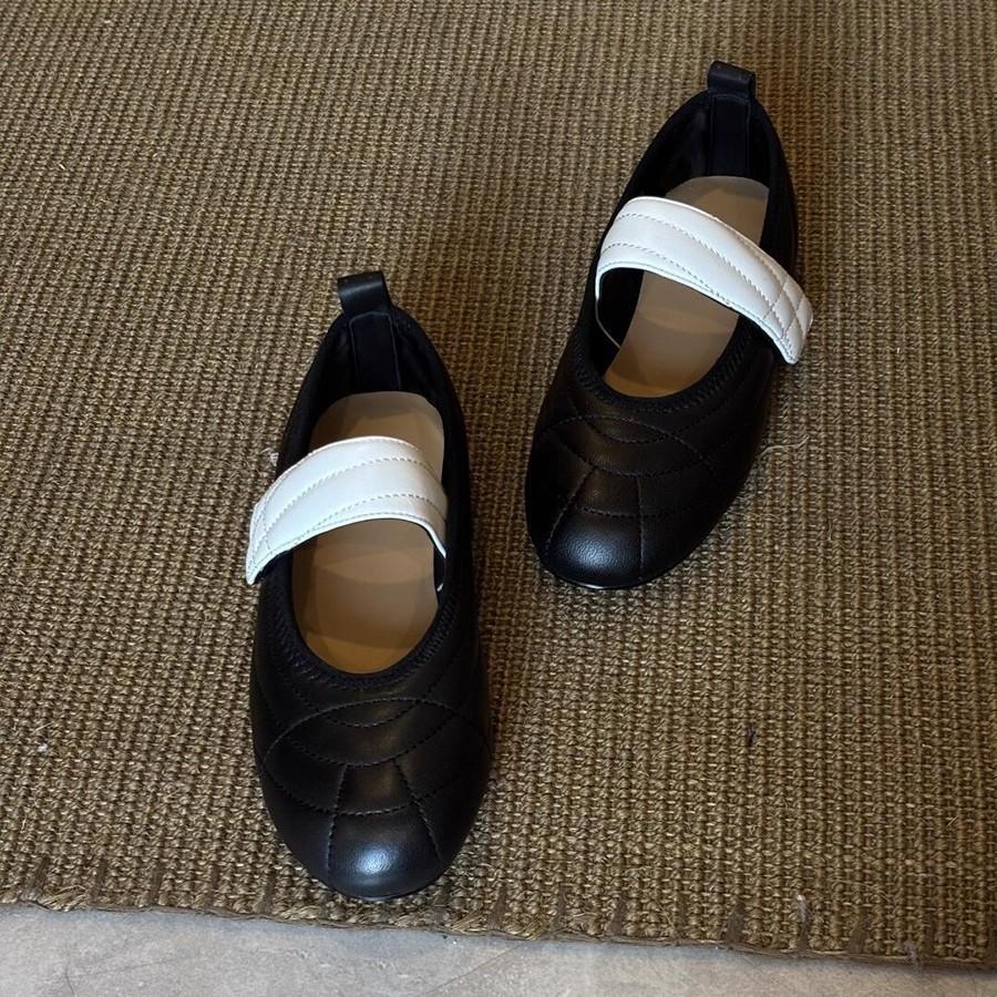 Модная ретро обувь на плоской подошве для женщин Весна и Осень 2025 Новые туфли Мэри Джейн с круглым носком Женская французская повседневная спортивная обувь для женщин