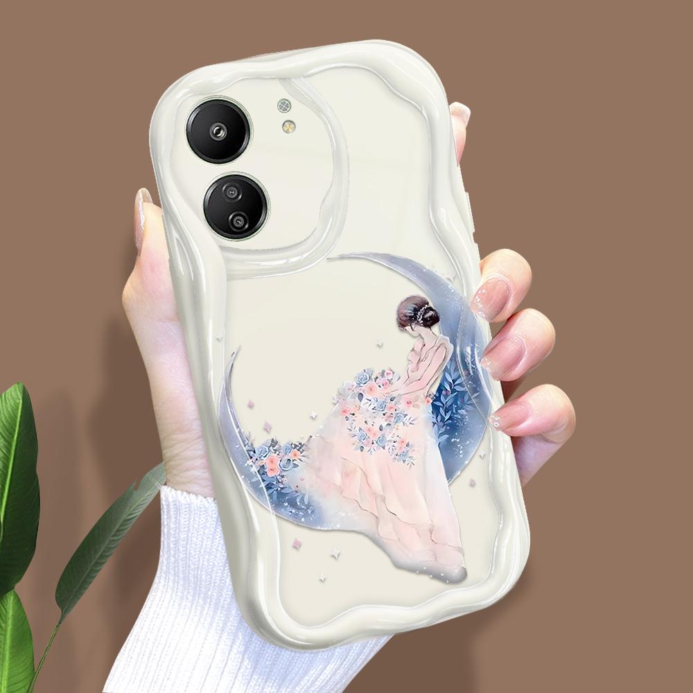 Милый мультяшный узор, кремовая текстура, мягкий силиконовый чехол с волнистыми краями, чехол для телефона Xiaomi Redmi