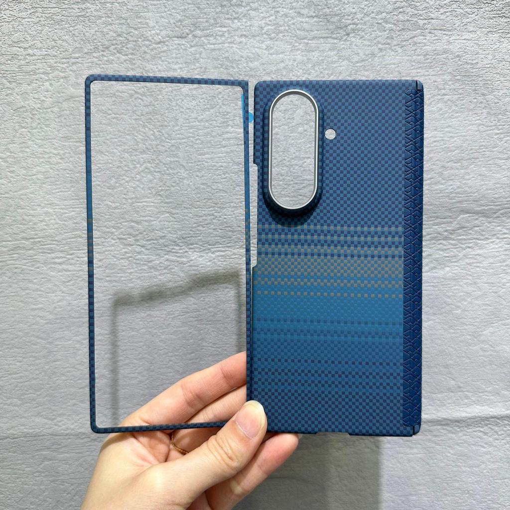 Samsung Z Fold7 Ультратонкий Магнитный Чехол из Углеродного Волокна, Защита Nano PC на Центральной Оси