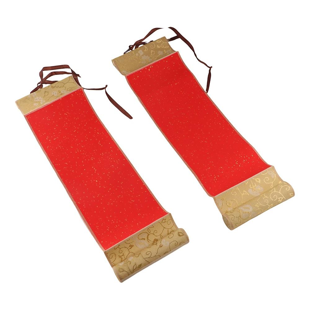Self-made Gifts Gilded Rice Paper Scroll Calligraphy Mounting Scroll Teahouse
