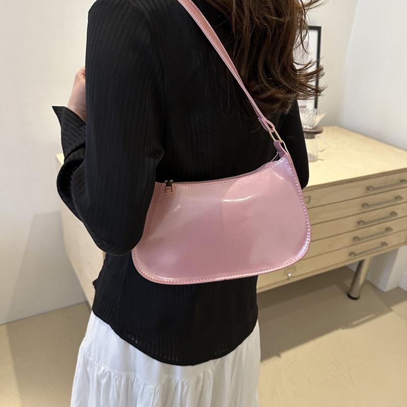 Fashion Women's Handbags Retro Solid Color PU Leather Shoulder Underarm Bag Casual Women Designer Hobos Bag