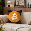 Finance Bitcoin Cushion Cover Cushion Cover Set 4Pcs 50X50 45X45 40X40 Pillowcase Decorative Sofa Home Decor