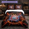 Bayern Munich Pattern 3 Pieces Bedding Set Soft Microfiber Duvet Cover with Pillow Cases for Bedroom