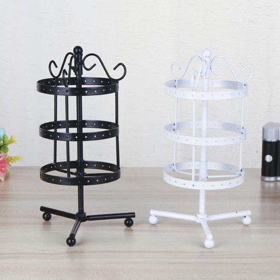 3/4 слоя вращающихся круглых серег ювелирных изделий стеллаж для выставки товаров стенд держатель дисплея