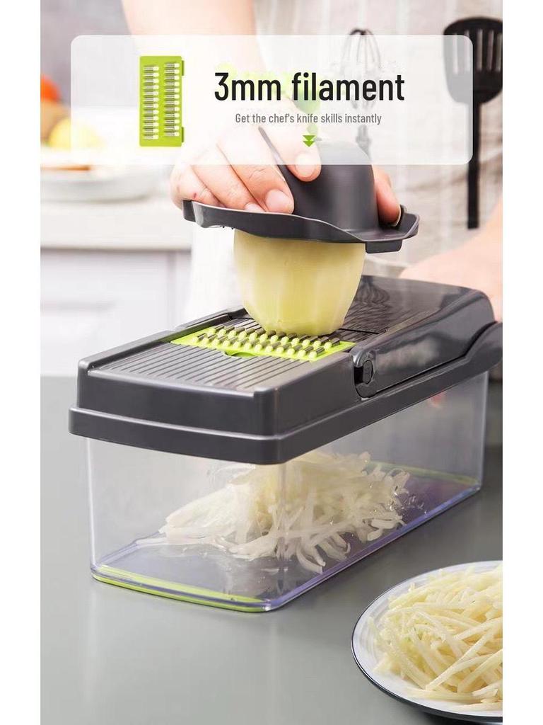 Многофункциональная овощерезка и слайсер для кухни — шинкует, режет кубиками и натирает картофель, редис и многое другое