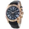 Quartz Watch with Leather Includes Shopping Bag Black X Men's Strap, (No. 3 Black)