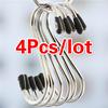4pcs/lot S Shaped Hooks Stainless Steel Hanger Clasp Rack for Clothes Pot Pan Kitchen Hooks Clasp Ho
