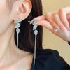 Серьги-пусеты из простого серебристого металла 'Серебряная игла'
