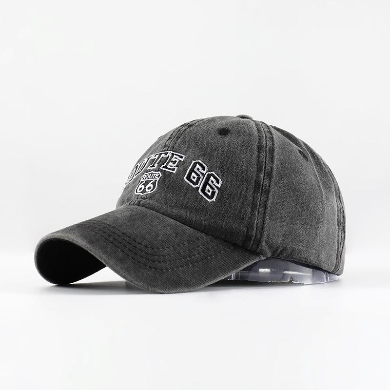 Popular old baseball cap washed denim cloth hat edged sun hat men's and women's new embroidered baseball cap