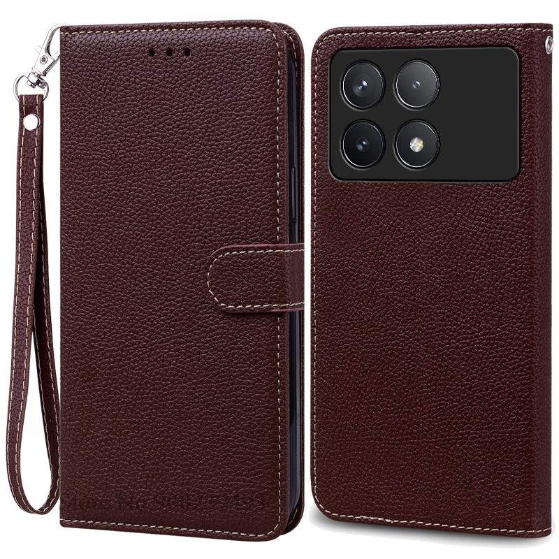 Чехол F6 Pro для POCO F6 Pro, силиконовый кожаный чехол-кошелек, флип-чехол для Xiaomi Poco F6 Pro 5G, чехол-книжка, Fundas