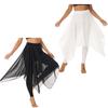 Women Pantskirt Long Leg Pants Women's Pants Chiffon Skirt Casual Wear Double Layer Dancing