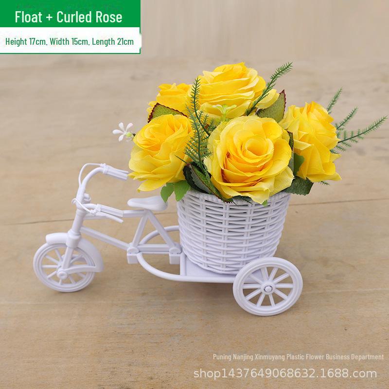 Комплект искусственных цветов для помещений: Маленькие украшения в горшках для украшения дома и автомобиля