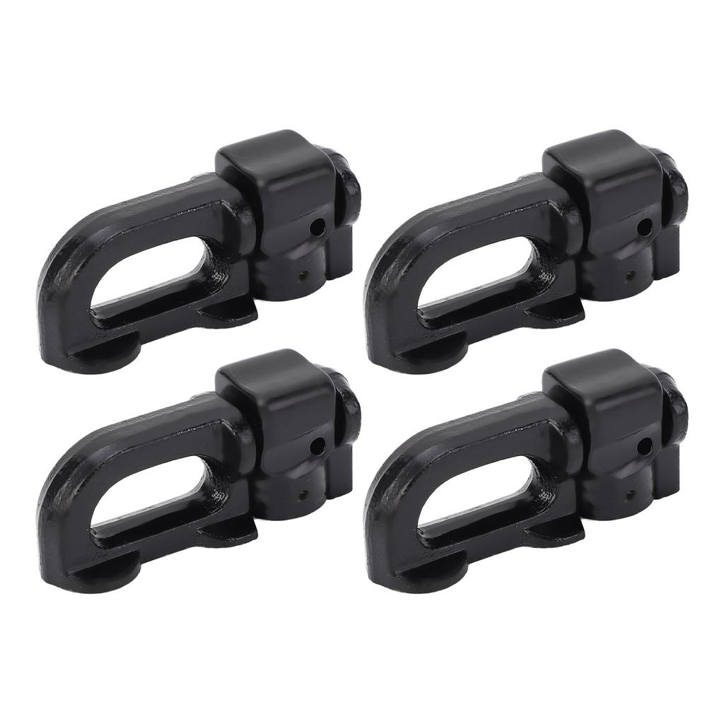 4Pcs L Track Double Stud Tie Down Fitting Carbon Steel L Track Rail Double Stud Fitting for Truck Bed Trailer Cargo Control