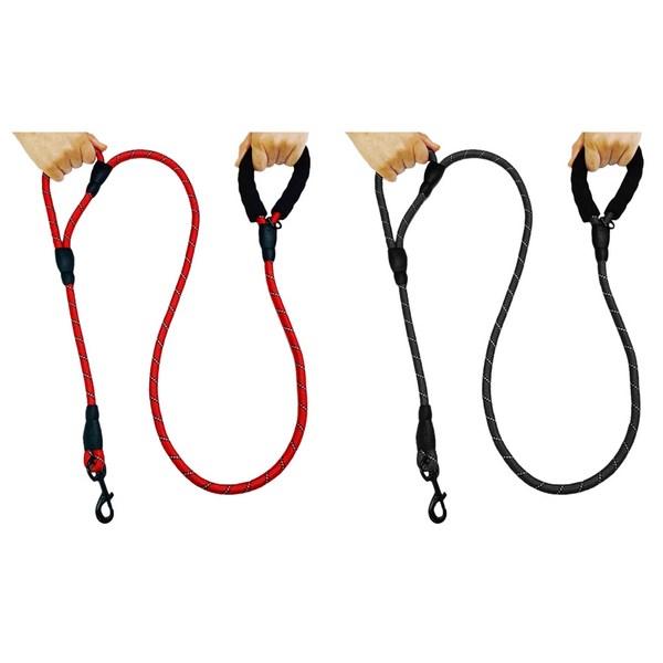 Поводок Montem веревочный, на обе руки 1,8М, черный