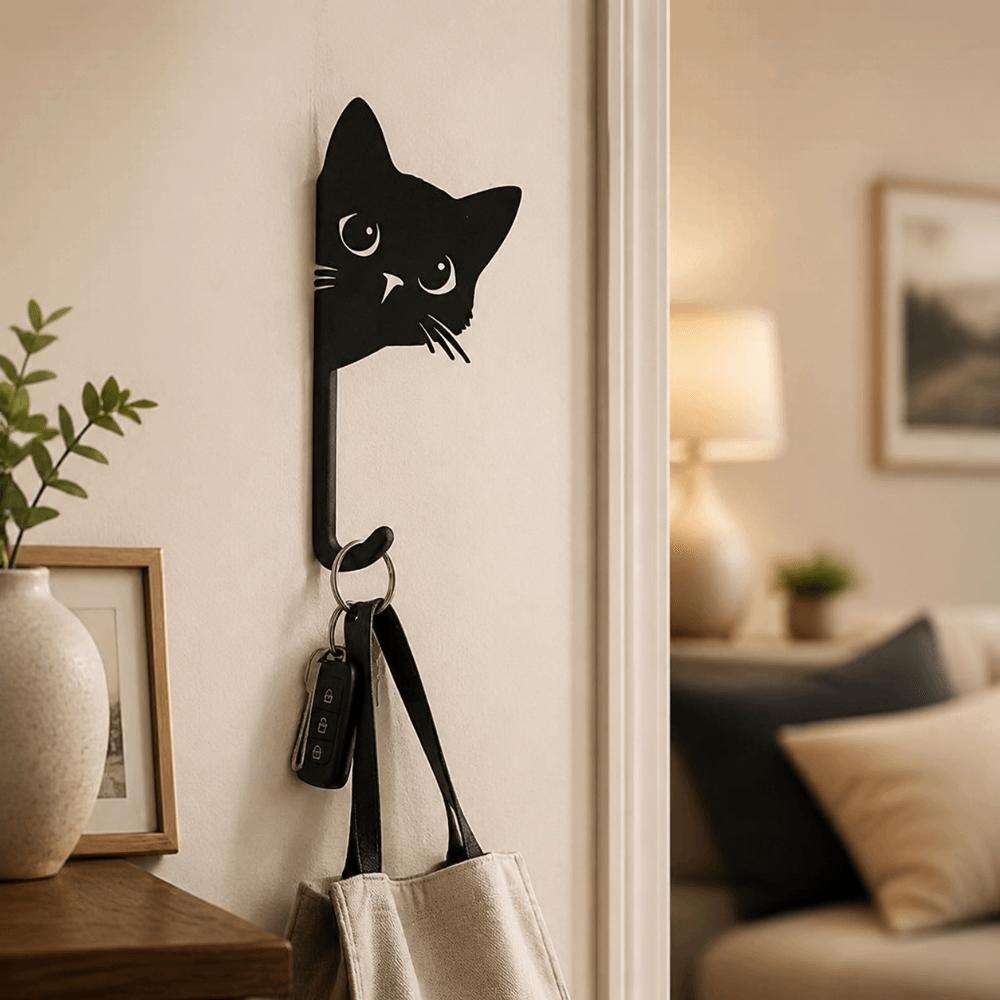 3D Printed Kitten Wall Hooks Decorative Hanging Hook Wall Decorations Key Holder Home