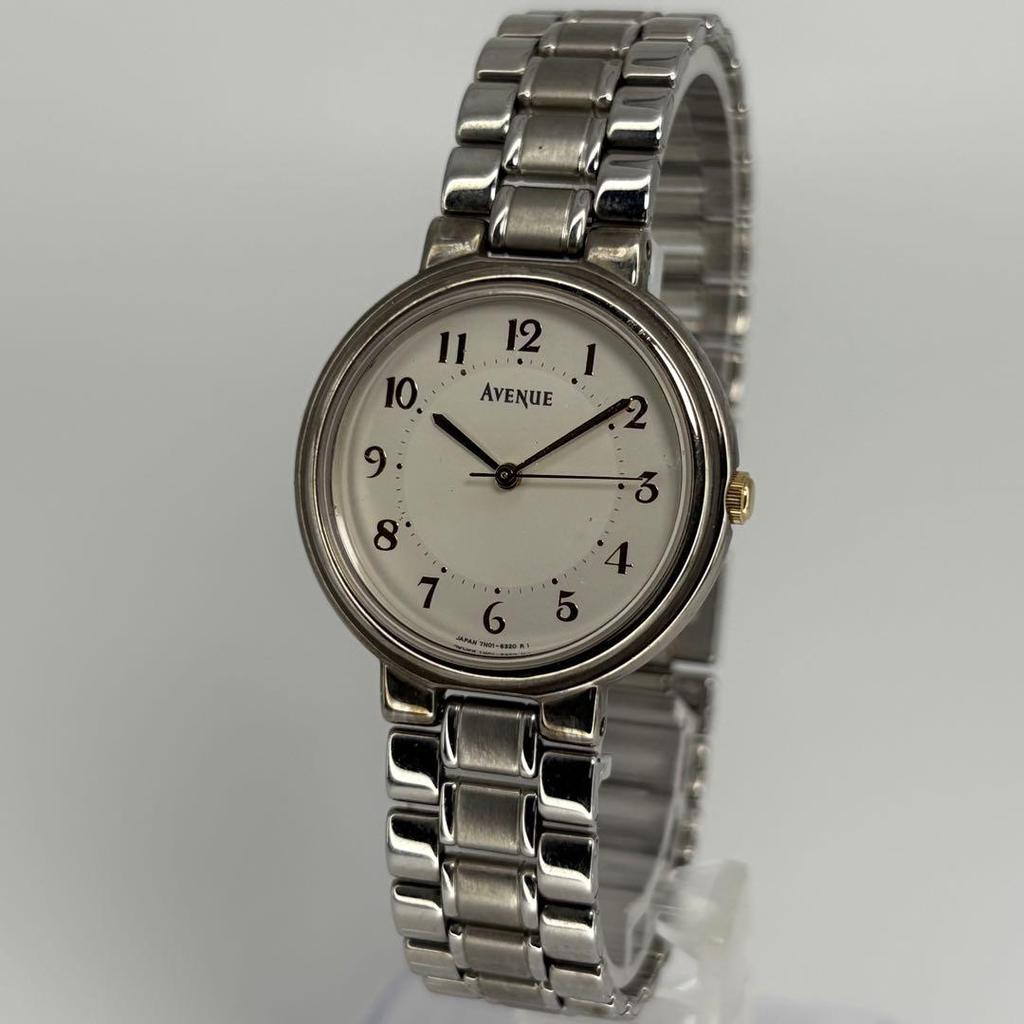 [Б/У] Кварцевые часы SEIKO Avenue с оригинальным браслетом, заменена батарейка