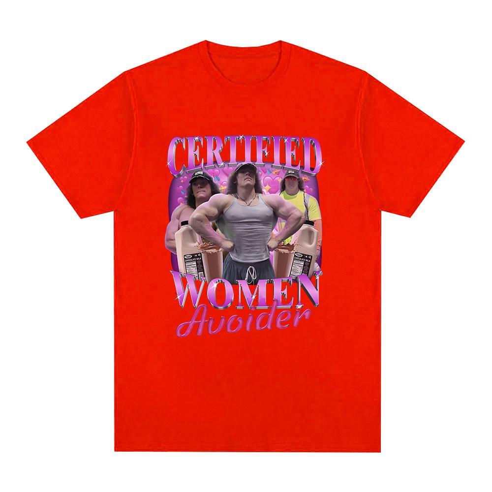 Certified Women Avoider Sam Sulek T Shirt Vintage Gym Fitness Lovers Graphic Tshirts Unisex 100 Cotton Casual Oversized Tee Shirt