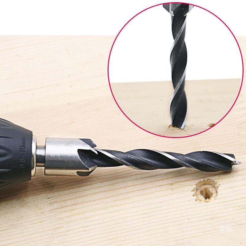 Three-Point Woodworking Chamfer Countersink Drill Bit Set (3mm-10mm) High-Speed Steel
