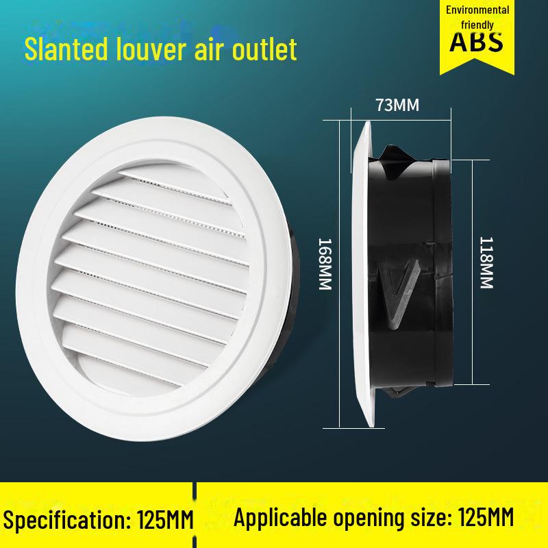 Vent With Circular Abs Shutter Mesh Cover For Fresh Air And Exhaust Duct Systems