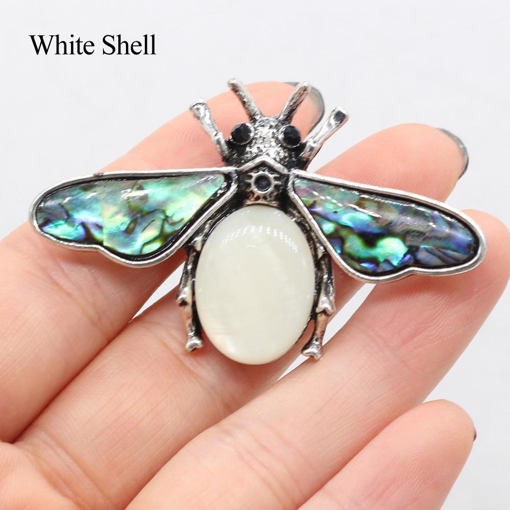 1Pc Reiki Healing Crystal Pendant, Natural Stone Insect Shape Charms for DIY Necklace Hanging Decoration Accessories, Jewelry Making Halloween Crafts
