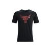 Project Rock Brahma Bull Print Short Sleeve T-Shirt Men Tops Black 1371214-001