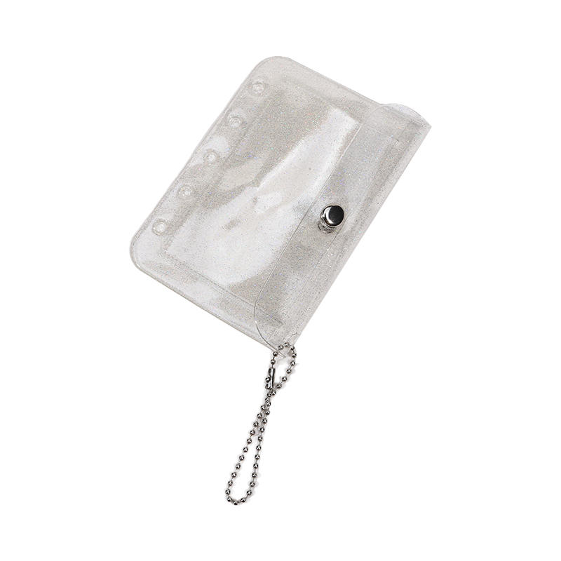 Внутренняя сумка для блокнота с пятью отверстиями, держатель для карточек с подвесной цепочкой, прозрачная сумка для хранения из ПВХ, чехол для карточек