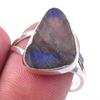 Natural Labradorite Gemstone Handmade 925 Solid Sterling Silver Ring Size 9 R2d15