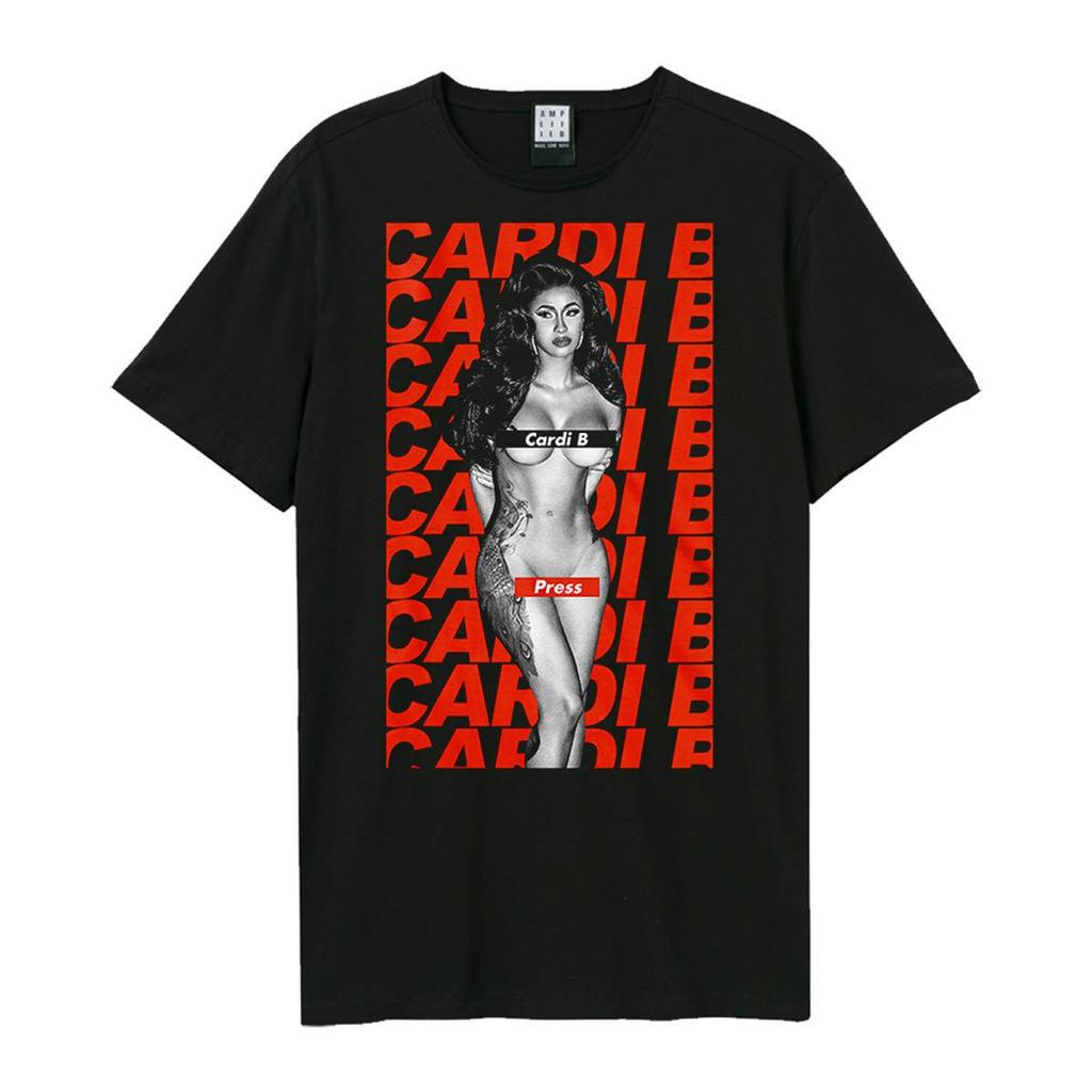 Amplified Unisex Adult Press Cardi B T-Shirt