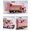 1/32 Масштаб Camper RV игрушки для дома на колесах, литой под давлением металлический автомобиль для отдыха ролевые игры откатная модель автомобильные двери и тент открытый свет звук для мальчиков и девочек