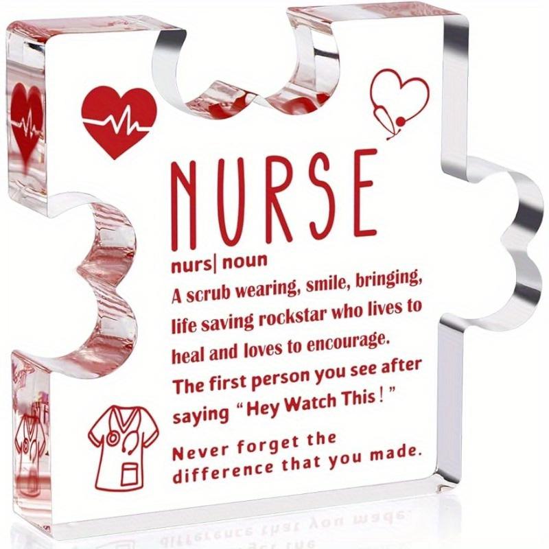 Irregular Nurse Appreciation Gift - Unique Acrylic Table Sign for Medical Professionals