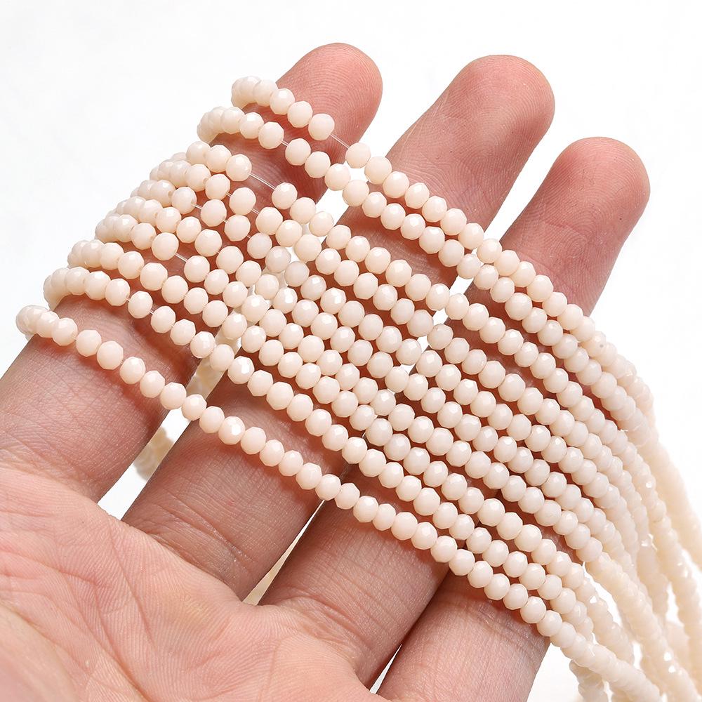 Цветные граненые хрустальные бусины-колесики 3,6 мм для изготовления украшений и браслетов своими руками.