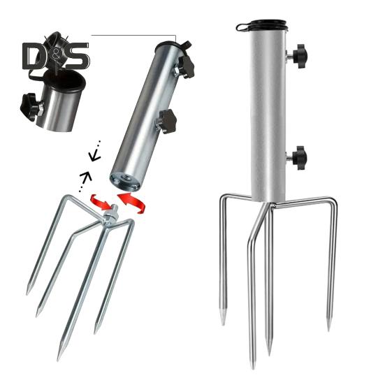 Держатель для зонта на патио, прочный, устойчивый к погодным условиям, для пляжа, песка, двора, лужайки, подставка для зонта, основание, наземный шип, аксессуары для зонта