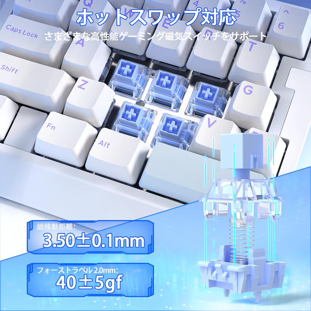 AJAZZ AK029 Игровая Механическая Клавиатура с Быстрым Триггером, Магнитная, 8000 Гц Опрос, RT, Алюминиевый Сплав, RGB, Настраиваемая, Эргономичная, Одноручная, Клавиатура, Клавиатура,