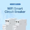 Умный WiFi автоматический выключатель Tuya: Пульт дистанционного управления, Таймирование, Измерение, Защита от перегрузки по току/перенапряжения, Аварийная сигнализация и Автоматический выключатель.