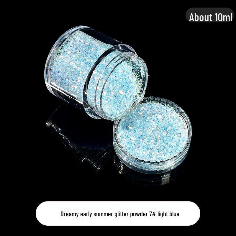 Dreamy Summer Glitter Mix: Hexagonal Sequins, Laser, and Fine Glitter In DIY Hemp Material.