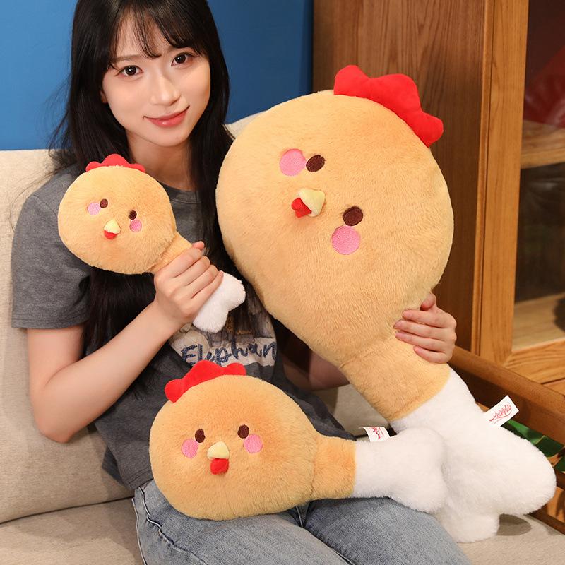 Cartoon Simulated Chicken Legs Treasure Doll Chicken Plush Toy Doll Girl Sleeping Pillow Cushion Gift
