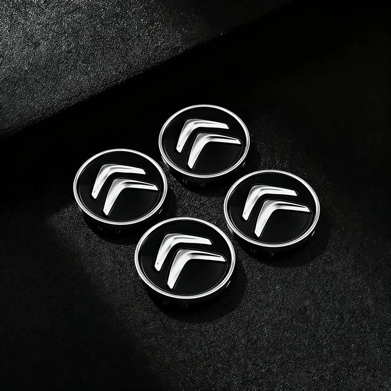 WKZA3 4Pcs Citroën Logo Wheel Center Cap ABS+Metal Alloy Hub Cover Replacement Wheel Rim Emblem for C3 C4 C5 C1 Berling Xsara Picasso