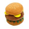Dog Plush Squeaky Toy Cute Hamburger Shape Stuffed Pet Plush Toy for Boredom and Anxiety Relief