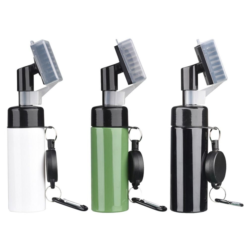 Push-type Golf Club Groove Brush Large Capacity Squeeze Club Cleaner  Golf Gift