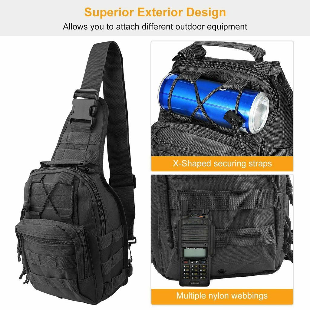 Military Tactical Backpack Outdoor Sports Climbing Camping Hunting Fishing Bottle Pack Shoulder Bags 10 Colors Wallet Women Men