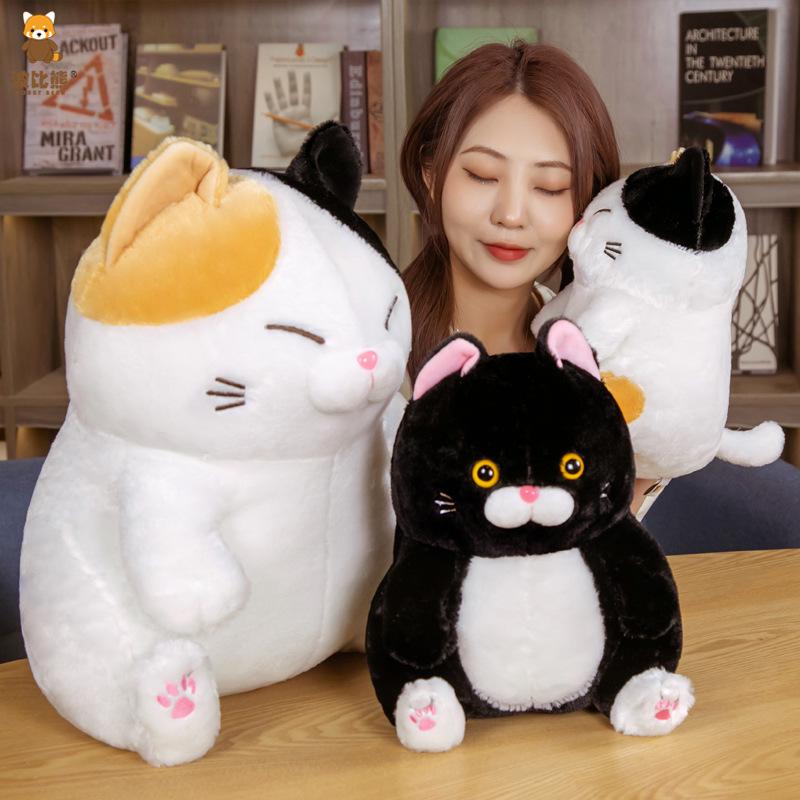 Плюшевая кукла-подушка Plump Black Lucky Cat - Трансграничная большая игрушка