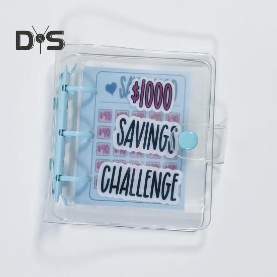 Книга для экономии денег, клейкая пряжка для кошелька, водонепроницаемая, устойчивая к разрывам ПВХ-папка, привлекательный продукт для экономии денег