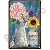 Garden Flower Rules Metal Sign Vintage Metal Plaque Plates Decor For Pub Bar Home Wall Decor Art Tin Signs Flower Poster Gift